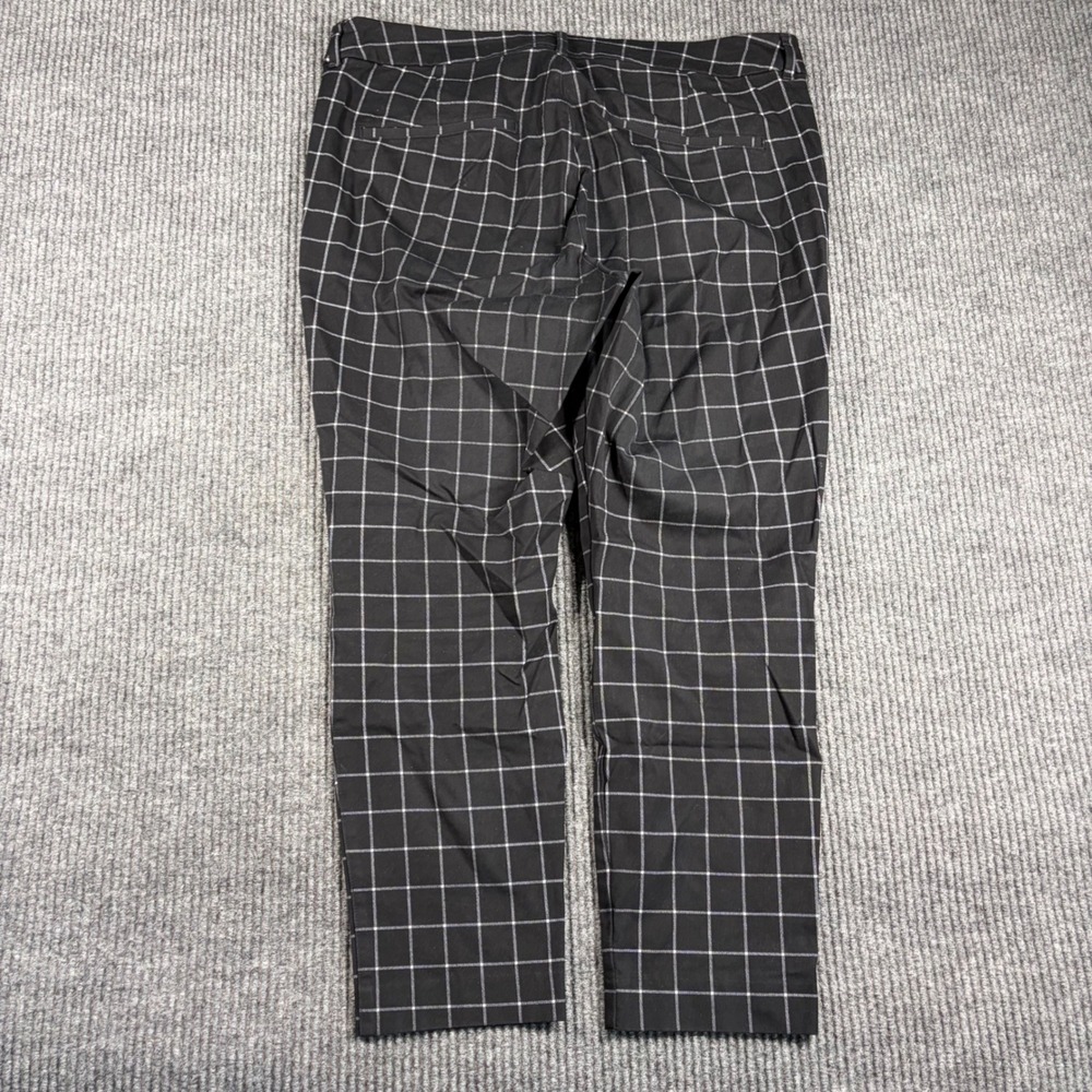 Old Navy Pants Womens 16 Pixie High Rise Secret-Slim Black White Grid Ankle